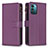 Custodia Portafoglio In Pelle Cover con Supporto B16F per Nokia G11 Viola