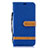 Custodia Portafoglio In Pelle Cover con Supporto B16F per Samsung Galaxy A10 Blu