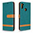 Custodia Portafoglio In Pelle Cover con Supporto B16F per Samsung Galaxy A11 Verde