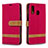 Custodia Portafoglio In Pelle Cover con Supporto B16F per Samsung Galaxy A40
