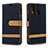 Custodia Portafoglio In Pelle Cover con Supporto B16F per Samsung Galaxy A40 Nero