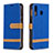 Custodia Portafoglio In Pelle Cover con Supporto B16F per Samsung Galaxy A40s Blu
