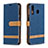 Custodia Portafoglio In Pelle Cover con Supporto B16F per Samsung Galaxy A40s Blu Notte