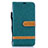 Custodia Portafoglio In Pelle Cover con Supporto B16F per Samsung Galaxy A50 Verde