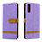 Custodia Portafoglio In Pelle Cover con Supporto B16F per Samsung Galaxy A70 Lavanda