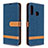 Custodia Portafoglio In Pelle Cover con Supporto B16F per Samsung Galaxy A70E Blu Notte
