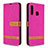 Custodia Portafoglio In Pelle Cover con Supporto B16F per Samsung Galaxy A70E Rosa Caldo