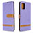 Custodia Portafoglio In Pelle Cover con Supporto B16F per Samsung Galaxy A71 4G A715 Lavanda