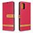 Custodia Portafoglio In Pelle Cover con Supporto B16F per Samsung Galaxy A71 4G A715 Rosso
