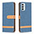 Custodia Portafoglio In Pelle Cover con Supporto B16F per Samsung Galaxy F23 5G Blu Notte