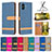 Custodia Portafoglio In Pelle Cover con Supporto B16F per Samsung Galaxy M04