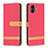 Custodia Portafoglio In Pelle Cover con Supporto B16F per Samsung Galaxy M04 Rosso