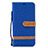 Custodia Portafoglio In Pelle Cover con Supporto B16F per Samsung Galaxy M10 Blu