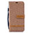 Custodia Portafoglio In Pelle Cover con Supporto B16F per Samsung Galaxy M10 Oro