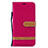 Custodia Portafoglio In Pelle Cover con Supporto B16F per Samsung Galaxy M10 Rosso