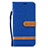 Custodia Portafoglio In Pelle Cover con Supporto B16F per Samsung Galaxy M20 Blu