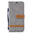 Custodia Portafoglio In Pelle Cover con Supporto B16F per Samsung Galaxy M20 Grigio