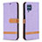 Custodia Portafoglio In Pelle Cover con Supporto B16F per Samsung Galaxy M32 4G Lavanda