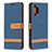 Custodia Portafoglio In Pelle Cover con Supporto B16F per Samsung Galaxy M32 5G Blu Notte