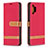 Custodia Portafoglio In Pelle Cover con Supporto B16F per Samsung Galaxy M32 5G Rosso