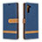 Custodia Portafoglio In Pelle Cover con Supporto B16F per Samsung Galaxy Note 10 5G Blu Notte