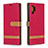 Custodia Portafoglio In Pelle Cover con Supporto B16F per Samsung Galaxy Note 10 Plus 5G Rosso