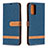 Custodia Portafoglio In Pelle Cover con Supporto B16F per Samsung Galaxy Note 20 5G Blu Notte