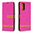 Custodia Portafoglio In Pelle Cover con Supporto B16F per Samsung Galaxy Note 20 5G Rosa Caldo