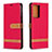 Custodia Portafoglio In Pelle Cover con Supporto B16F per Samsung Galaxy Note 20 Ultra 5G Rosso