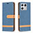 Custodia Portafoglio In Pelle Cover con Supporto B16F per Xiaomi Mi 13 Pro 5G Blu Notte