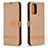 Custodia Portafoglio In Pelle Cover con Supporto B16F per Xiaomi Redmi Note 10 4G Oro