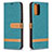 Custodia Portafoglio In Pelle Cover con Supporto B16F per Xiaomi Redmi Note 10 4G Verde