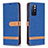Custodia Portafoglio In Pelle Cover con Supporto B16F per Xiaomi Redmi Note 11S 5G Blu