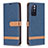 Custodia Portafoglio In Pelle Cover con Supporto B16F per Xiaomi Redmi Note 11S 5G Blu Notte