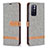 Custodia Portafoglio In Pelle Cover con Supporto B16F per Xiaomi Redmi Note 11S 5G Grigio