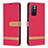 Custodia Portafoglio In Pelle Cover con Supporto B16F per Xiaomi Redmi Note 11S 5G Rosso