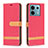 Custodia Portafoglio In Pelle Cover con Supporto B16F per Xiaomi Redmi Note 13 Pro 5G Rosso