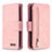 Custodia Portafoglio In Pelle Cover con Supporto B18F per Samsung Galaxy A40 Oro Rosa