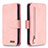 Custodia Portafoglio In Pelle Cover con Supporto B18F per Samsung Galaxy A50 Oro Rosa