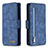 Custodia Portafoglio In Pelle Cover con Supporto B18F per Samsung Galaxy A70S Blu
