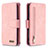 Custodia Portafoglio In Pelle Cover con Supporto B18F per Samsung Galaxy Note 20 5G Oro Rosa