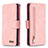 Custodia Portafoglio In Pelle Cover con Supporto B18F per Samsung Galaxy Note 20 Ultra 5G Oro Rosa