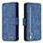 Custodia Portafoglio In Pelle Cover con Supporto B18F per Samsung Galaxy S20 Ultra 5G Blu