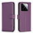 Custodia Portafoglio In Pelle Cover con Supporto B22F per Xiaomi Mi 14 5G Viola