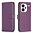 Custodia Portafoglio In Pelle Cover con Supporto B24F per Xiaomi Redmi Note 13 Pro+ Plus 5G Viola