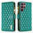 Custodia Portafoglio In Pelle Cover con Supporto BF1 per Samsung Galaxy S22 Ultra 5G Verde