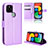 Custodia Portafoglio In Pelle Cover con Supporto BY1 per Google Pixel 5 Viola