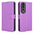Custodia Portafoglio In Pelle Cover con Supporto BY1 per Huawei Honor 80 Pro 5G Viola