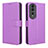 Custodia Portafoglio In Pelle Cover con Supporto BY1 per Huawei Honor 80 Pro Flat 5G Viola