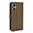 Custodia Portafoglio In Pelle Cover con Supporto BY1 per OnePlus Nord N20 5G Marrone